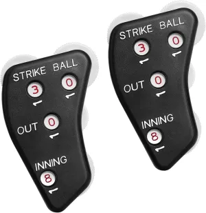 Watayo Wheel Baseball Umpire Clicker, Umpire Indicator Gear, Practical Baseball Counter Clicker for Scorekeeper Recording Outs & Innings Balls
