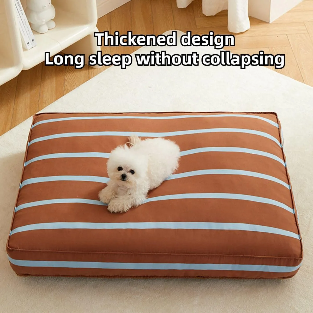 Waterproof Dog Beds for Small Medium Large Dogs and Cats,Thicken Dog Bed with Removable Washable Cover, Pet Bed Mat (Coffee,Medium)