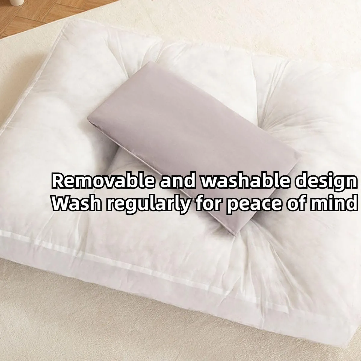 Waterproof Dog Beds for Small Medium Large Dogs and Cats,Thicken Dog Bed with Removable Washable Cover, Pet Bed Mat (Coffee,Medium)