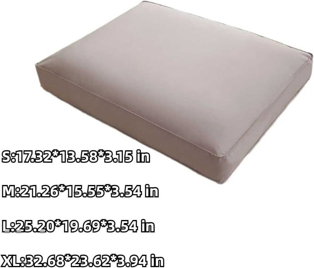 Waterproof Dog Beds for Small Medium Large Dogs and Cats,Thicken Dog Bed with Removable Washable Cover, Pet Bed Mat (Coffee,Medium)