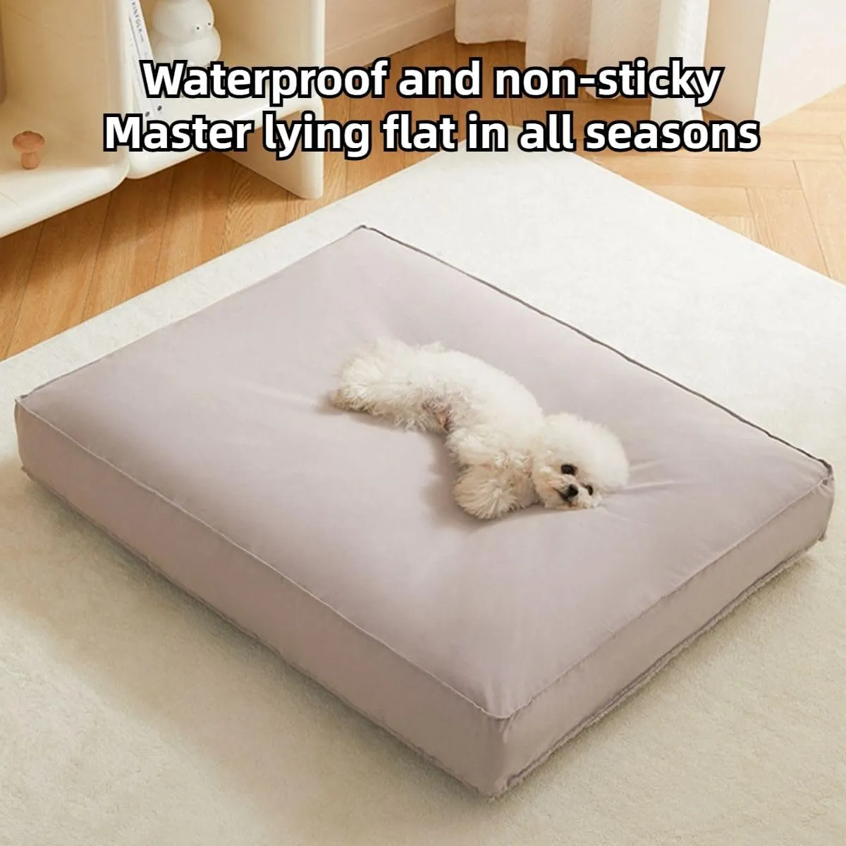 Waterproof Dog Beds for Small Medium Large Dogs and Cats,Thicken Dog Bed with Removable Washable Cover, Pet Bed Mat (Coffee,Medium)