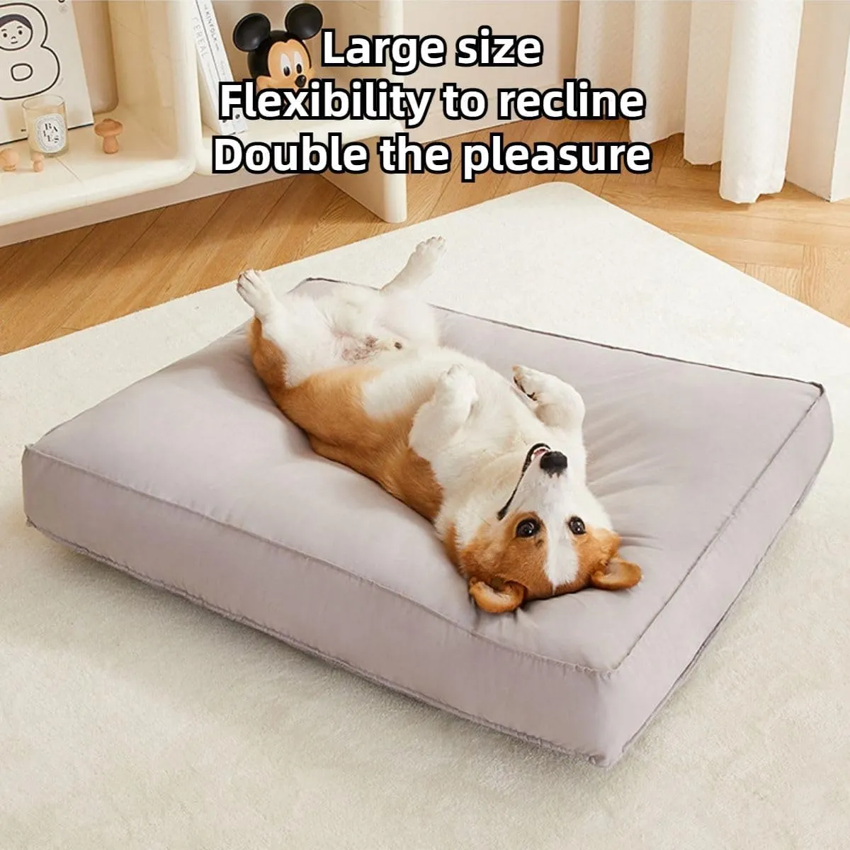 Waterproof Dog Beds for Small Medium Large Dogs and Cats,Thicken Dog Bed with Removable Washable Cover, Pet Bed Mat (Coffee,Medium)