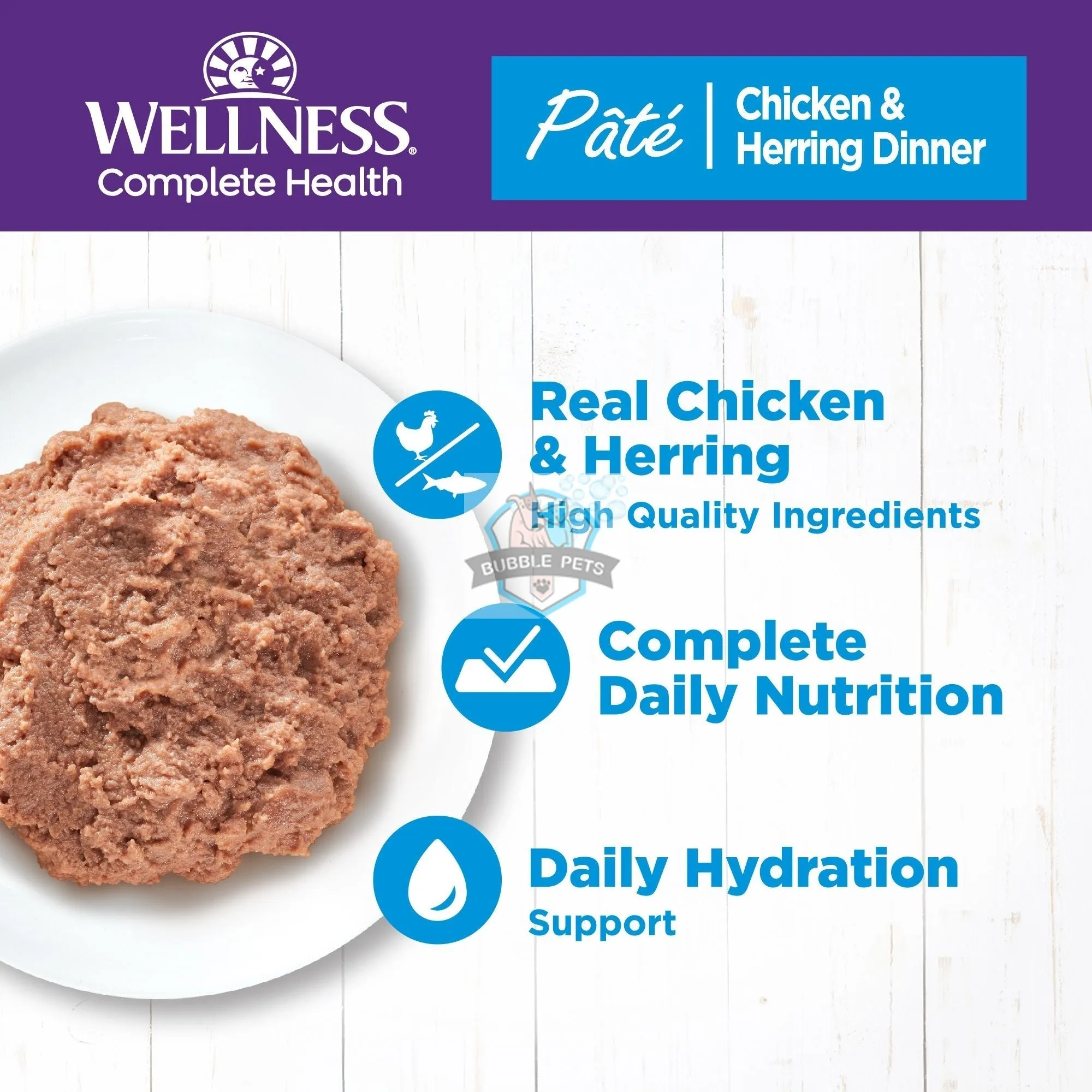 Wellness Complete Health Chicken & Herring Pate Canned Cat Food