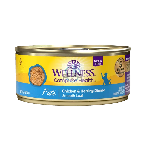 Wellness Complete Health Chicken & Herring Pate Canned Cat Food